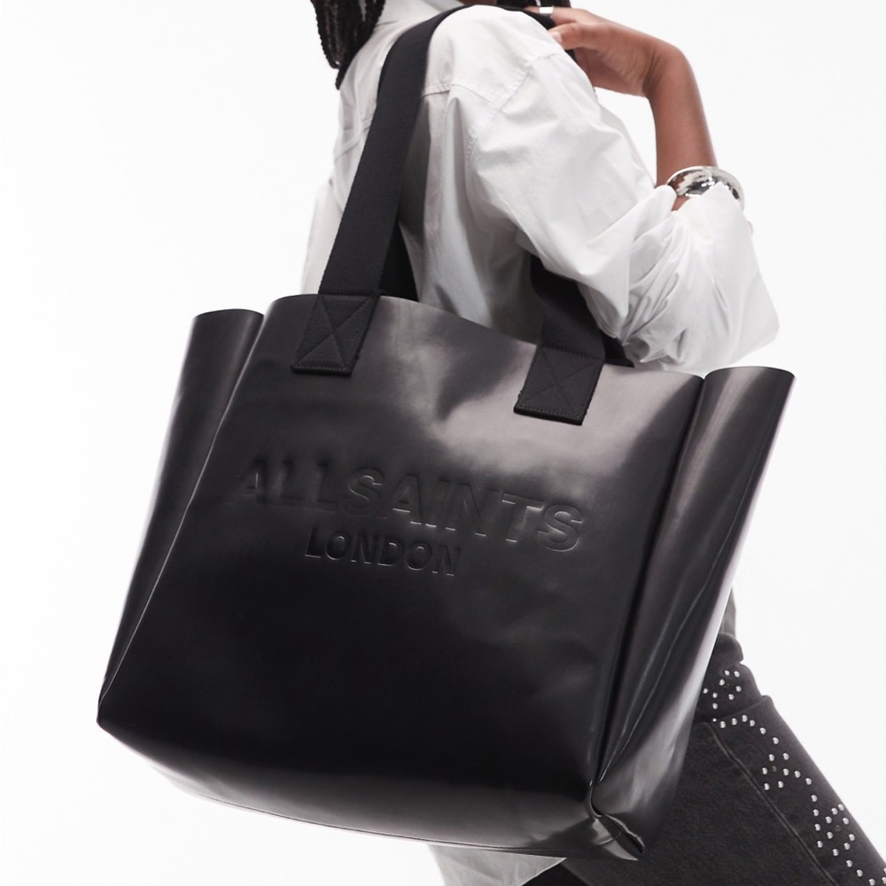 All Saints Izzy Shine Black Tote